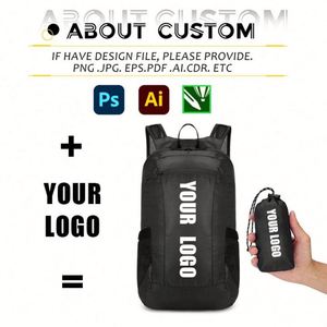 กระเป๋าเป้สะพายหลังพับได้สำหรับเดินทางกลางแจ้ง กีฬา ปีนเขา พักผ่อน กันน้ำ พร้อมโลโก้สั่งทำได้ ขายส่ง - Product Image 4