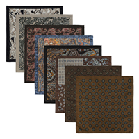 Mouchoir de poche en soie imprimé numérique de luxe pour réunion d'affaires, doux, 30*30cm, cadeau pour homme
