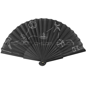 Logo ODM merek kustom kipas tangan kayu minimalis Modern hadiah bisnis perusahaan bambu <span class=keywords><strong>Premium</strong></span> untuk suvenir Hotel atau hadiah - Product Image 5