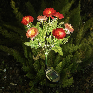 Nueva Lámpara Solar de Loto de Nieve de 7 Cabezas, Luz Decorativa con Forma de Flor Artificial para Jardín y Césped - Product Image 6