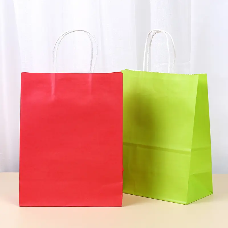 Sacchetto di carta d'imballaggio da asporto dell'alimento decorativo su ordinazione dei sacchetti di carta di brown kraft di lusso 2022