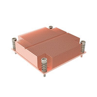 Refroidisseur de processeur sans ventilateur à chambre à vapeur en cuivre, dissipateur thermique passif à ailettes échiquetées pour serveur 1U, compatible LGA 1156 1700 2011, radiateur VC