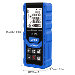 NOYAFA NF-275L Télémètre laser classique à lumière verte 60M 100M avec niveau à bulle et rétroéclairage FSTN pour extérieur - Product Image 5