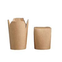 Boîtes à emporter pour pâtes occidentales en papier kraft, personnalisables avec logo, réutilisables, étanches, écologiques, avec fond en papier et pelliculage mat imperméable