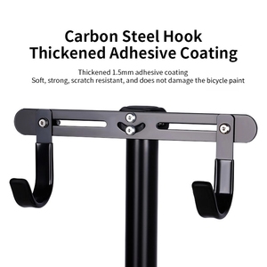 Soporte de exhibición para bicicletas, <span class=keywords><strong>doble</strong></span> colgador engrosado y reforzado, gancho ajustable con revestimiento de goma, soporte de suspensión para estacionamiento - Product Image 5