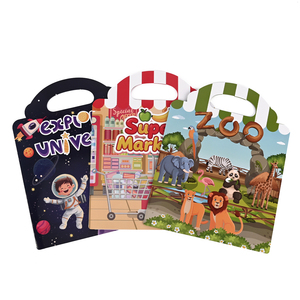 Livre d'activités autocollantes personnalisables et portables, jouets éducatifs réutilisables pour l'apprentissage des enfants de maternelle, cadeau pour enfants - Product Image 1
