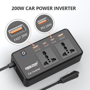 200W xe Power Adapter Sine Wave biến tần xe sạc nhiều DC 12V đến 220V AC xe Power Inverter - Product Image 4
