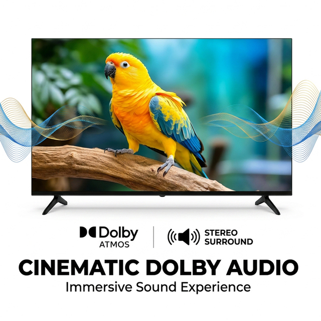 Smart Tempered Glass Explosion-Proof Frameless 43 Inch 4K Ultra HD Android 14 TV Built-In Speaker for Bathroom KTV Commercial