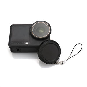 Pour caméra d'action DJI de haute qualité, capuchon à 6 lentilles, protection antichoc et anti-poussière, housse en caoutchouc souple TPU avec cordon, matériau métallique - Product Image 1
