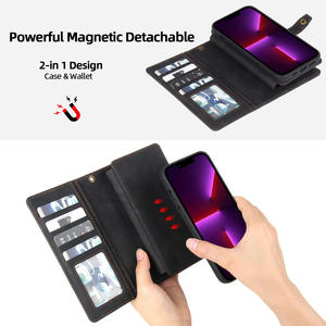 Pour Samsung <span class=keywords><strong>Z</strong></span> Fold 3 <span class=keywords><strong>4</strong></span> 5 6 Zipper Matte <span class=keywords><strong>Flip</strong></span> PU cuir fente pour carte portefeuille <span class=keywords><strong>pochette</strong></span> avec béquille fermeture magnétique coque de téléphone - Product Image 6