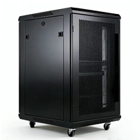 Armoire de serveur de luxe 19 pouces 750*600*600mm 15U, épaissie, pour montage mural ou au sol, en acier SPCC, pour centre de données et réseau