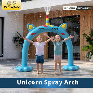 Arche gonflable en forme d'éléphant avec jet d'eau Pursuefree pour jeux en plein air, jardin et terrasse pour enfants - Product Image 5