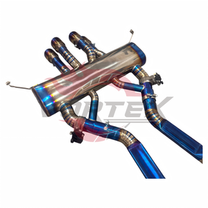 Vortex Racing <b>Titanium</b> Exhaust fits G80 M3 G82 M4 S58 Valvetronic Catback Performance Muffler MP Style Burned Blue Pipe - Product Image 4