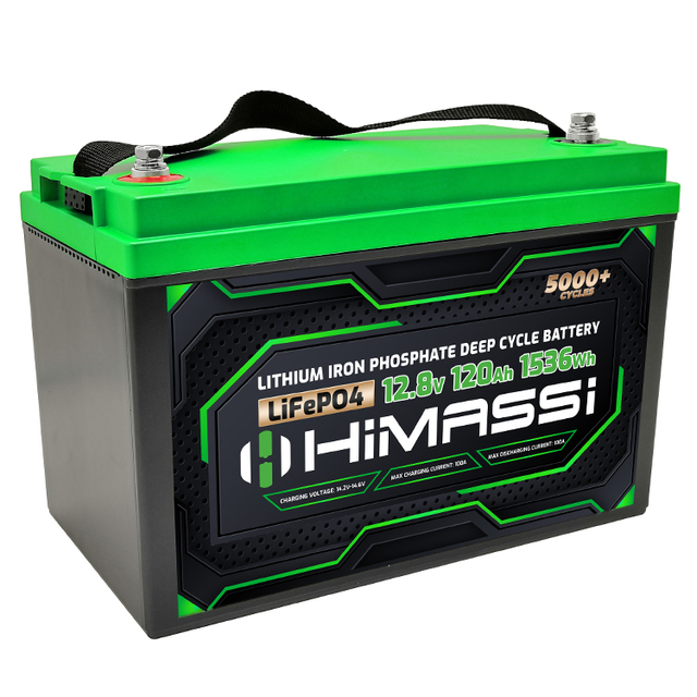 IEC62619 CE UN38.3 Himax 12.8V 120Ah Rechargeable Lithium Battery LiFePO4 0.2C Discharge Rate Battery Pack