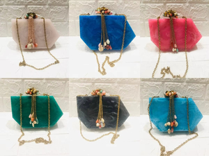 Bolso bandolera de resina exquisitamente hecho a mano de estilo recién llegado de diseñador para novia o noche Estilo de moda estampado de piedra única - Product Image 5