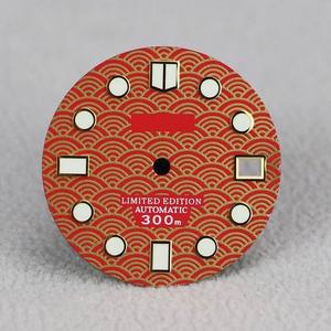 BLIGER 레드 골드 다이얼과 그린 빛나는 손이있는 우아한 탄소 섬유 시계 - Product Image 4