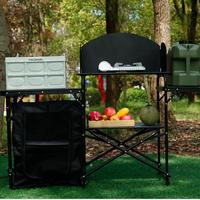 Table à manger pliante multifonctionnelle en aluminium verrouillable cuisine mobile pour camping pique-nique fêtes gril à charbon de bois
