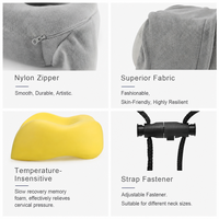 Oreiller de voyage pliable en coton antistatique en forme de U, orthopédique, pour le camping, la voiture, en mousse à mémoire de forme, personnalisé