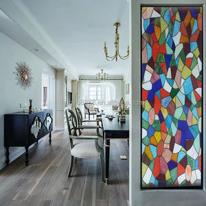 Bloc de vitrail Tiffany personnalisé avec motif irrégulier pour la décoration lumineuse des portes et fenêtres de la maison, durable - Product Image 6