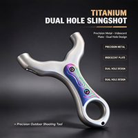 Slingshot d'extérieur en acier inoxydable avec cartouche de billes fermée de 6,5 mm, bande plate à carte unique, haute précision pour le tir