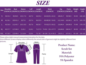 <b>Scrubs</b> Uniforms Straight Leg Work Pants Short Sleeve luxury High Quality for Medical Beauty Salon - Product Image 6