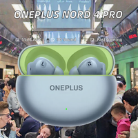 OnePlus Nord Buds 4 Pro TWS Earbuds 55dB ANC Penyesuaian 3-Tingkat Audio Spasial 3D Gaming LED IPX5 Tahan Air Dalam Telinga 20+ Jam
