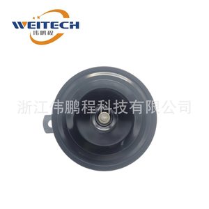 Klaxon Weitech noir mat 12V DC pour moto et véhicule électrique, placement avant - Product Image 1