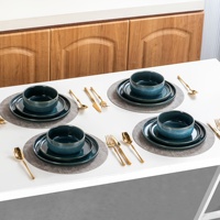 Ensemble de vaisselle en céramique de luxe EKA, vaisselle OEM/ODM, glaçure réactive, vaisselle en grès, vaisselle en porcelaine, vajilla