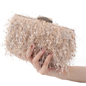Bolso hecho a mano, bolso <span class=keywords><strong>de</strong></span> mujer con borlas para cena, gran oferta, bolso <span class=keywords><strong>de</strong></span> mano <span class=keywords><strong>de</strong></span> felpa - Product Image 5