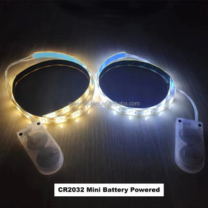 Boîtier de <span class=keywords><strong>pile</strong></span> CR2032 avec patch décoratif, <span class=keywords><strong>bande</strong></span> lumineuse <span class=keywords><strong>LED</strong></span> flexible basse tension pour jouets, lumière cachée auto-adhésive 2835 - Product Image 2