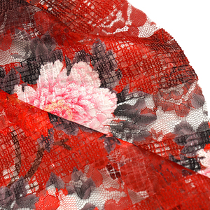 Trung Quốc Hot Bán chữ số in vải 100% polyester hoa in lưới vải cho hàng may mặc - Product Image 3