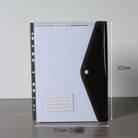 Carpeta de Archivo GOWELL GW-DP260117A UV, Bolsa de Plástico PP para Documentos, Formato A4, Color, Gran Capacidad, 300 Hojas, Cierre de Botón a Presión