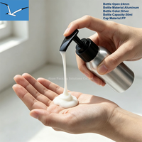 Botella de Aluminio Plateada de 50ml/150ml con Bomba Pulverizadora para Lociones, Dispensador Metálico Ecológico para Cuidado de la Piel, Aceites Esenciales, Recargable y Vacía
