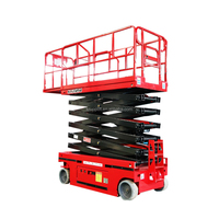 Plateforme élévatrice mobile à ciseaux électro-hydraulique autopropulsée pour travaux en hauteur, hauteur 22m, capacité 100kg, levage complet