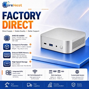 Mini PC CoreNest AMD Ryzen 5 6600H 6 cœurs 12 threads, carte graphique Radeon 660M, DDR5, refroidissement à double ventilateur, WiFi 6, ordinateur de bureau mini - Product Image 1
