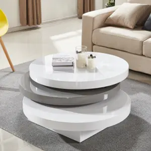 Mdf Living room Furniture 80 Luxury Rotatable Coffee Tables Modern For Dining