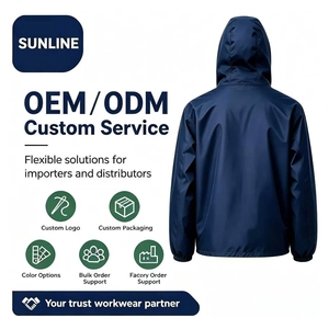 <strong>Fleece</strong> Lined PU Waterproof Men <strong>Work</strong> Jacket, Winter Custom OEM ODM <strong>Work</strong> Coat for Outdoor Working - Product Image 6