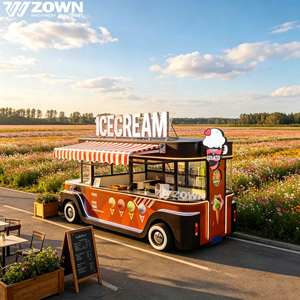 Custom Logo Electric Mobile Food Cart Stainless Steel Construction for Outdoor Vending Pizza Coffee <b>Ice</b> Cream Catering Business - Product Image 1