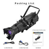 Produits d'entrepôt américains SHEHDS LED 250W Leko RGBW Stage Profile Ellipsoïdal Spot Theater Lights
