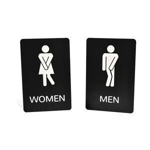 Segnale Personalizzato in Acrilico Inciso al Laser e Stampato per Ingresso Bagno, Segnale di Emergenza per Toilette Femminile per Centri Commerciali - Product Image 3