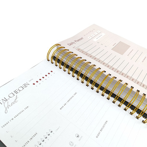 Biểu tượng tùy chỉnh A5 màu Hồng Xoắn Ốc hàng tuần hàng tháng biểu hiện mục tiêu Nhật Ký Tạp Chí kế hoạch chương trình nghị sự máy tính xách tay - Product Image 5