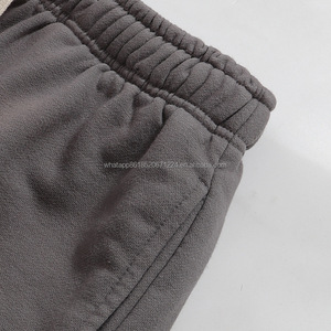 Pantaloncini Casual da Uomo di Alta Qualità in Cotone Pesante 100% con Stampa a Spruzzo Effetto Inchiostro e NFC SCAN, Stile Streetwear Vintage - Product Image 2