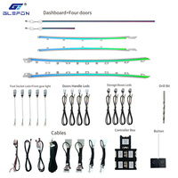 Für Honda ZRV /HR-V 2022-2024 Glefon 64 Farben App-Steuerung 12V 3-5W Auto-Innenraum-Ambientebeleuchtungs-Set Plug-and-Play Atmosphärenlampe