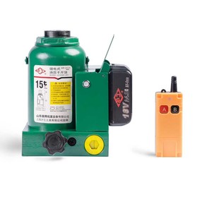 Gato Hidráulico de 15 Toneladas con Batería de Litio, Control Remoto Inalámbrico e Interruptor Neumático de Emergencia - Product Image 1