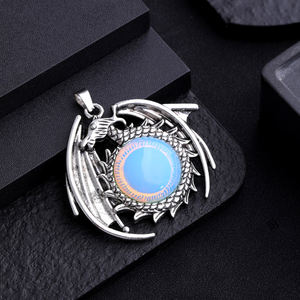 Colgante de Cristal Natural de Jade con Diseño de Libélula del <span class=keywords><strong>Zodiaco</strong></span> Chino en Latón Negro, Moderno para Bodas y Fiestas - Product Image 6