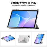 Étui pour tablette intelligente Funda Infinix XPAD 20 11 pouces, X1102, en cuir PU, support multi-pliable avec dos transparent, coque