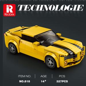 Jouet de construction en plastique pour enfants, petite voiture de police, assemblage difficile, modèle de construction en briques, jouets DIY pour garçons - Product Image 3