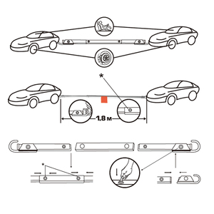 Barre de remorquage de sécurité automobile avec sac de transport 3 pièces 1,8 m 2,0 t pour le sauvetage en cas de panne sur la route - Product Image 3