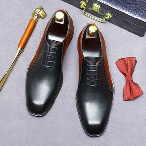 Zapatos Oxford Formales de Negocios para Hombre, de Cuero Genuino, con Diseño a Rayas, Transpirables, Ligeros, con Punta Cuadrada, Última Tendencia de Otoño - Product Image 4