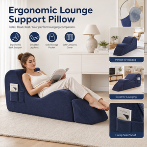Fauteuil <span class=keywords><strong>de</strong></span> yoga en mousse haute densité, canapé paresseux pour deux personnes, chaise <span class=keywords><strong>de</strong></span> sol compressible avec soutien lombaire pour salon et chambre à coucher - Product Image 3